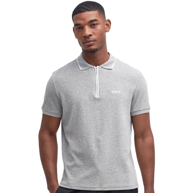 Mens Grey Marl Wilton Terry S/s Polo Shirt