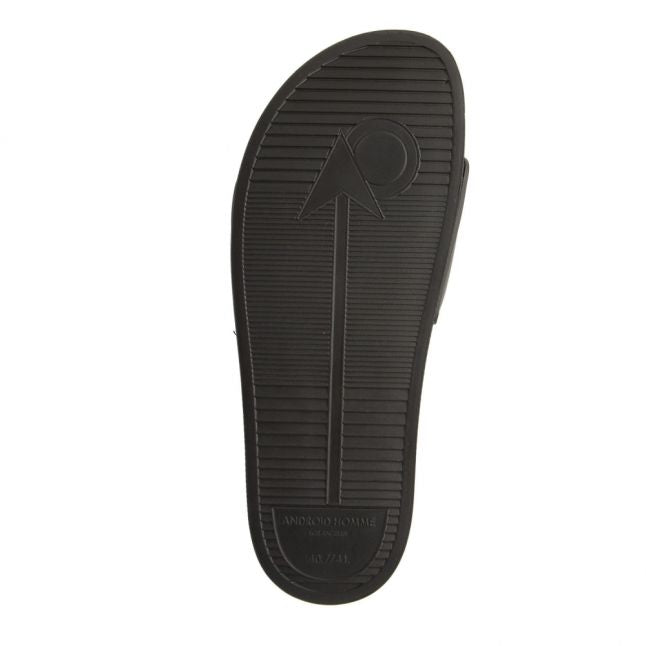 Mens Black Logo Slides