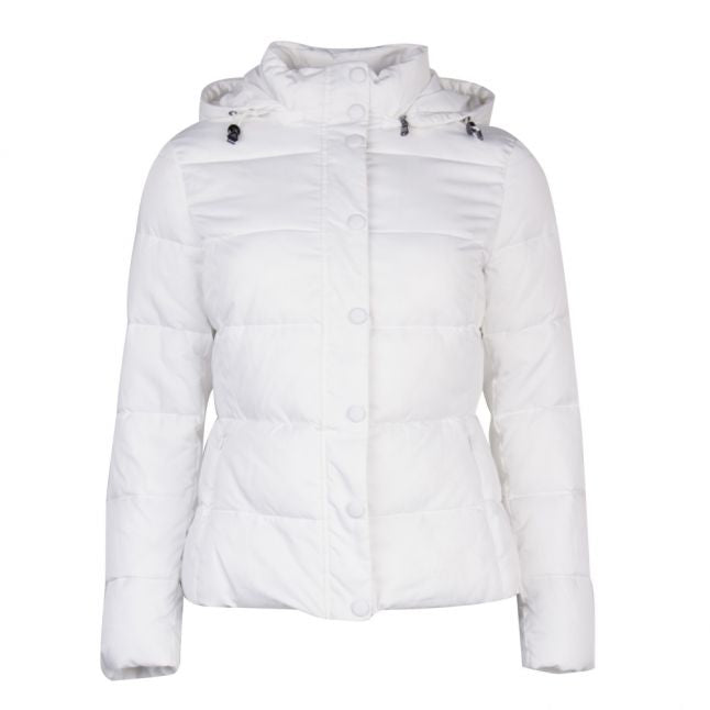 Womens White Short Down Padded Jacket