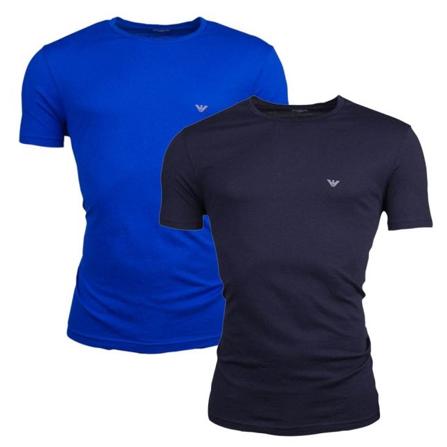 Mens Marine & Blue Small Logo 2 Pack S/s T Shirt