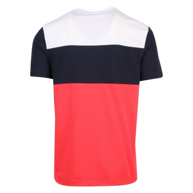 Athleisure Mens Red/Navy Tee 6 Colourblock S/s T Shirt