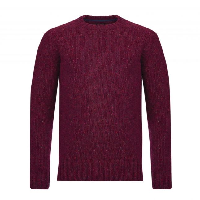 Heritage Mens Merlot Netherby Crew Knit Jumper