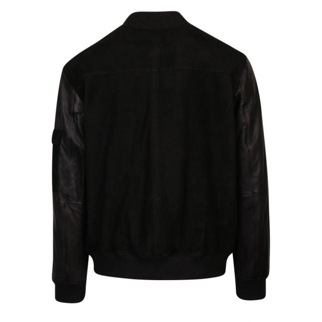 Mens Black Lunis Suede Jacket