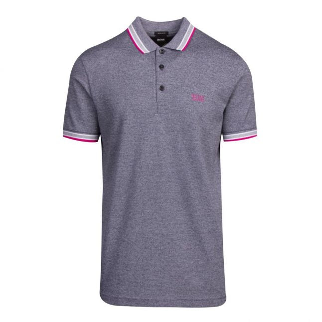 Athleisure Mens Navy/Pink Paddy Regular Fit S/s Polo Shirt