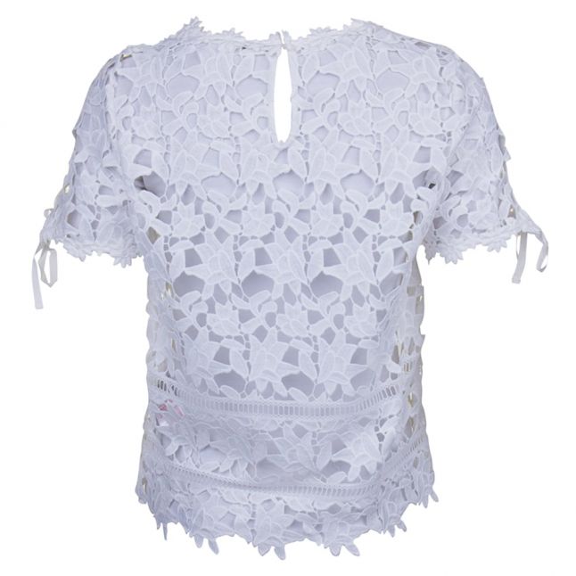 Womens Cloud Dancer Viclarna S/s Lace Top