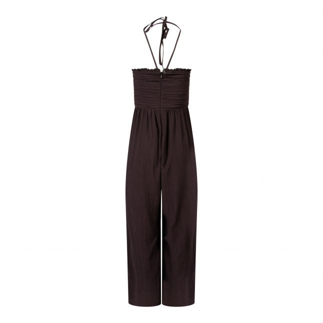 Womens Chocolate Torte Bonny Pleated Strappy Jumpsuit