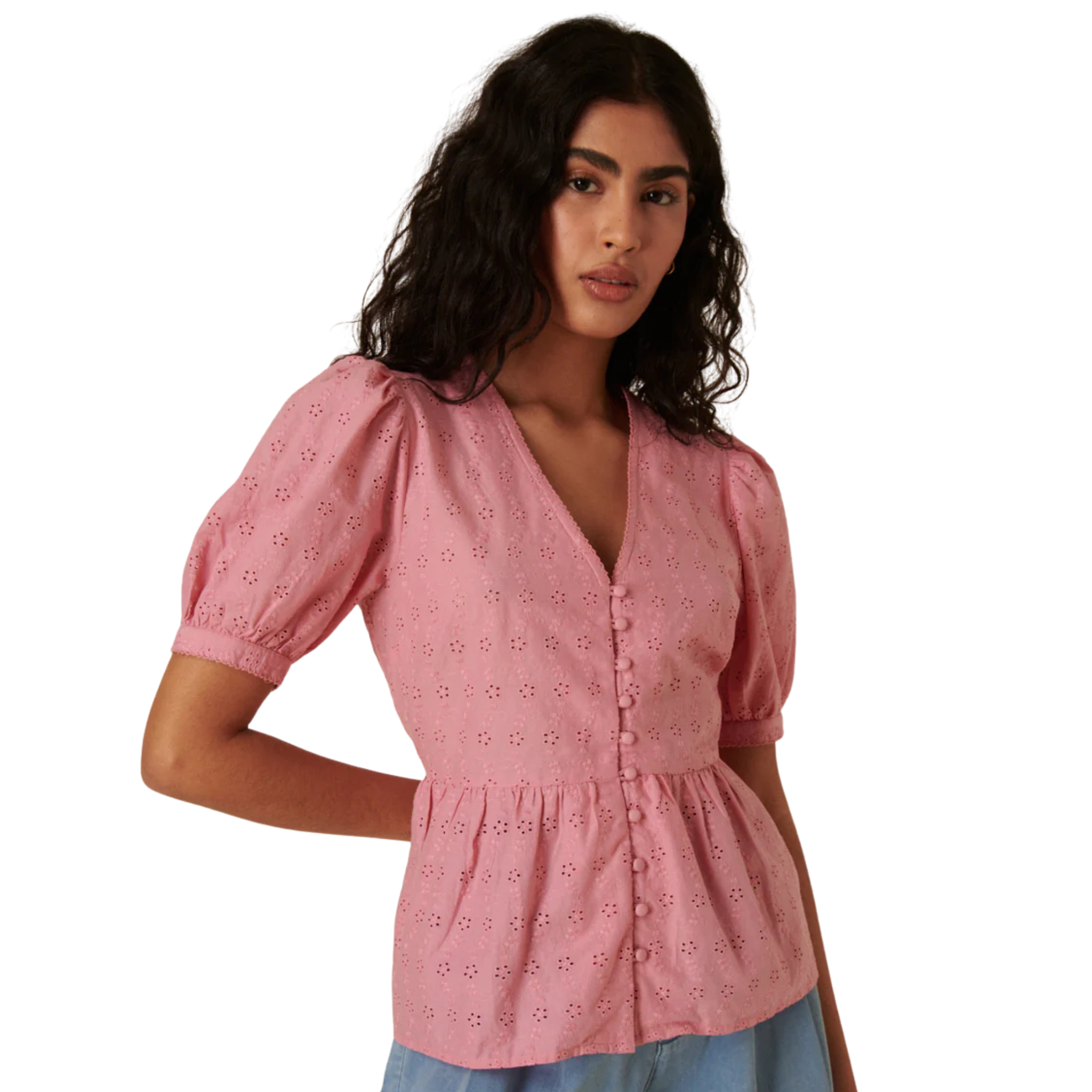 Womens Nobody's Child Pink Ria S/s Blouse