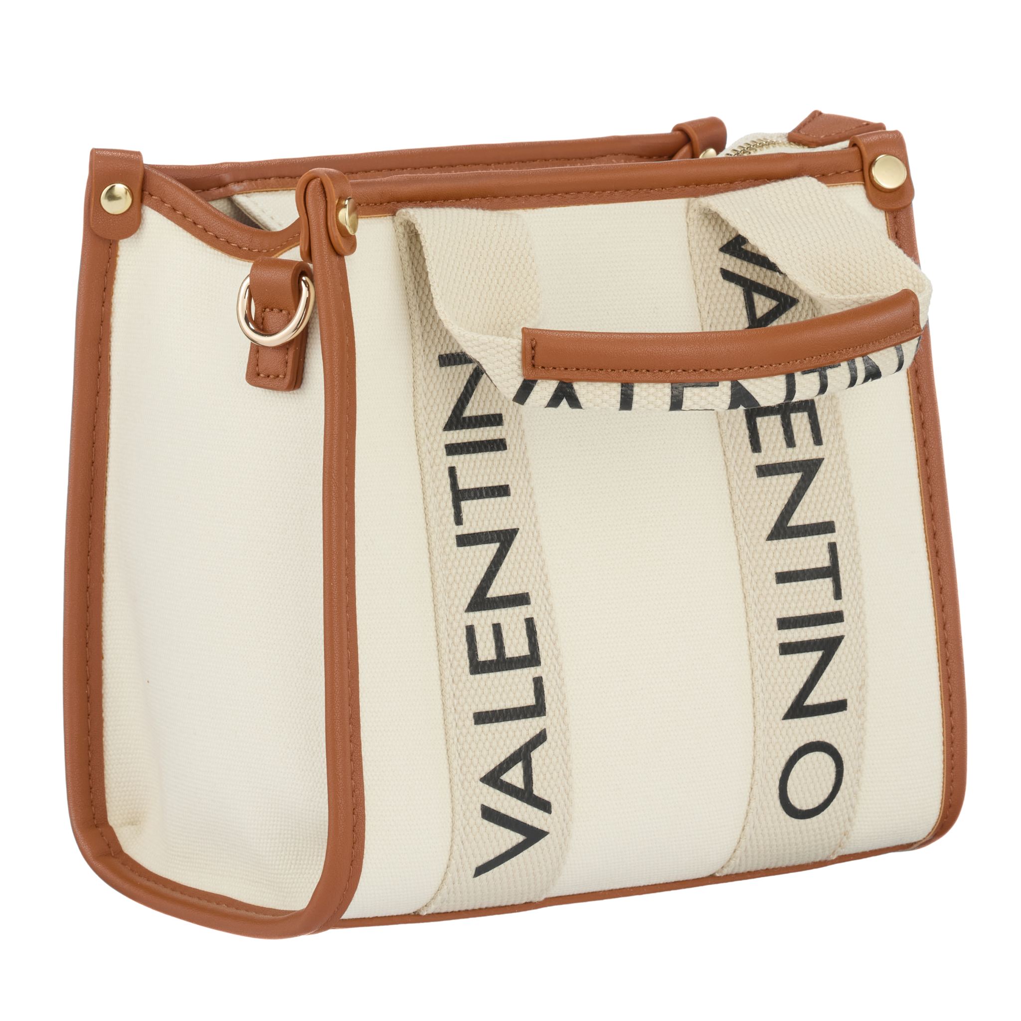 Womens Valentino Natural/Brown Candle Mini Tote Crossbody Bag