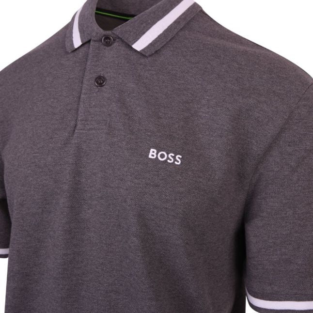 Mens Medium Grey Pio S/s Polo Shirt