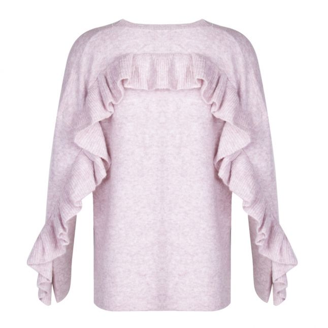 Womens Pink Emilde Knitted Frill Jumper