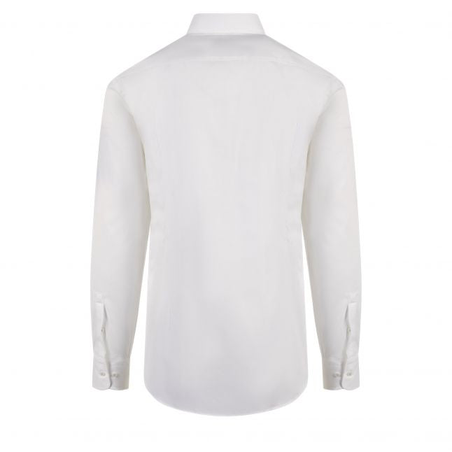 Mens White H-HANK-kent-C1 L/s Shirt