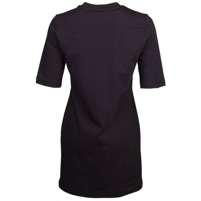 Womens Black Jewel Logo Dress