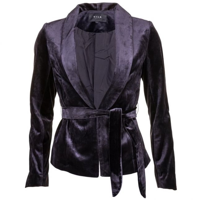 Womens Black Vitamiko Velvet Blazer