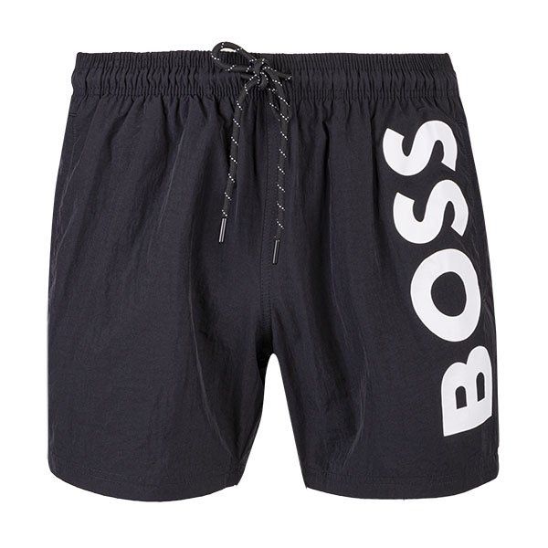 Mens Black Octopus Logo Swim Shorts