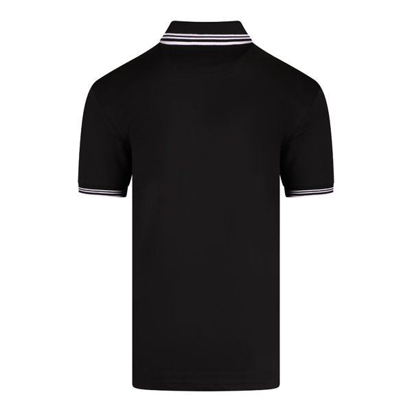 Mens Black Paul Curved Slim S/s Polo