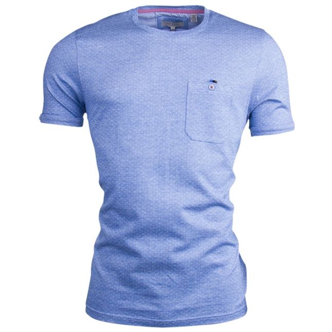 Mens Blue Vue Jacquard S/s T Shirt