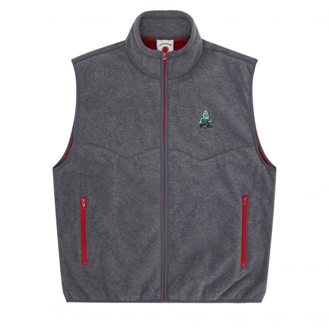 Mens Grey Fleece Vest Gilet