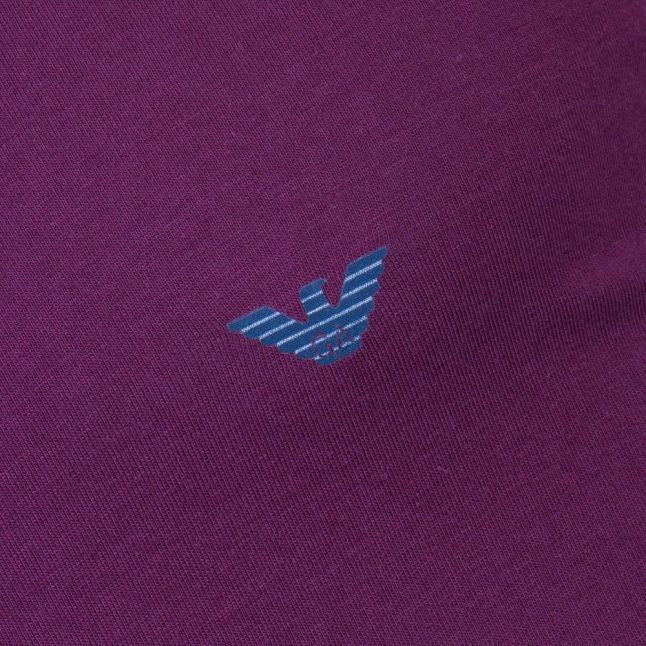 Mens Aubergine Small Logo S/s T Shirt