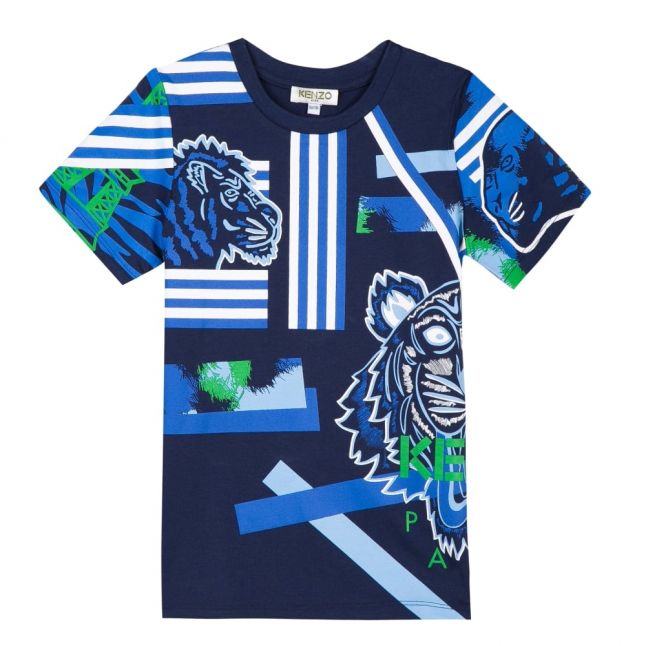 Boys Navy Dyonisus Print S/s T Shirt