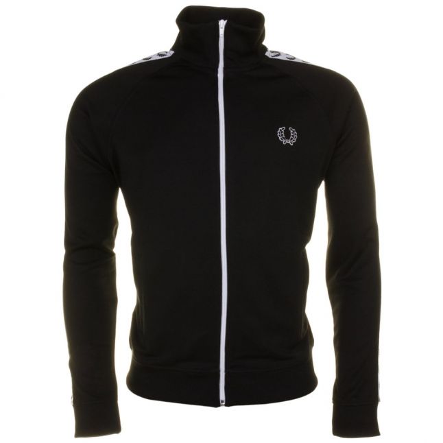 Mens Black Laurel Wreath Tape Track Jacket