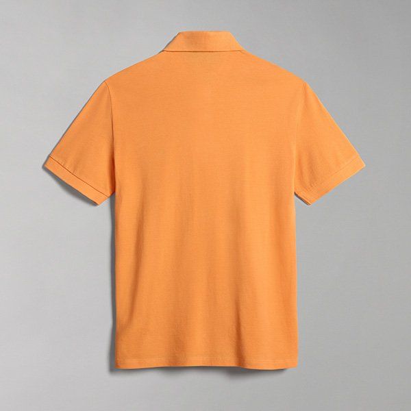 Mens Napapijri Orange Mock E-Ayas S/s Polo