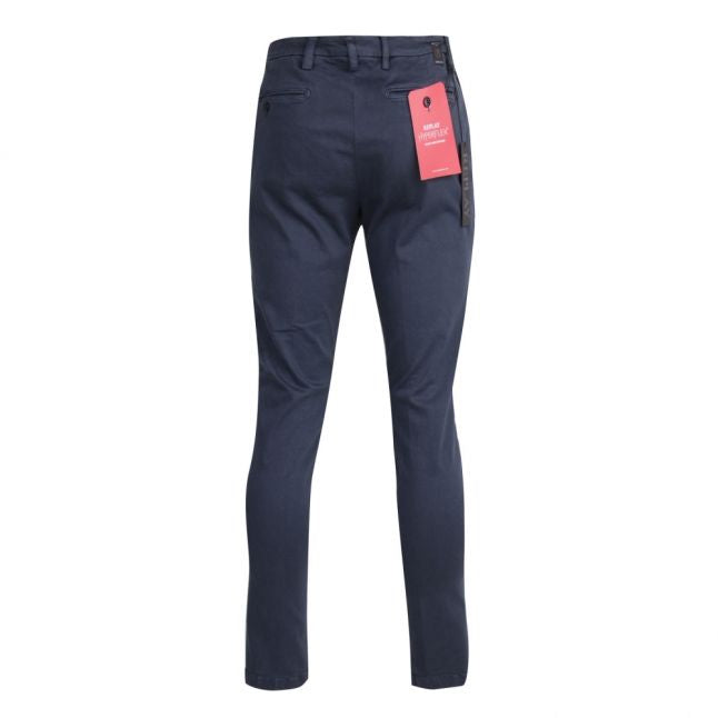 Mens Navy Zeumar Hyperflex Slim Chinos