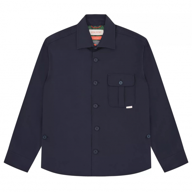 Mens Navy Mileham Pocket Overshirt