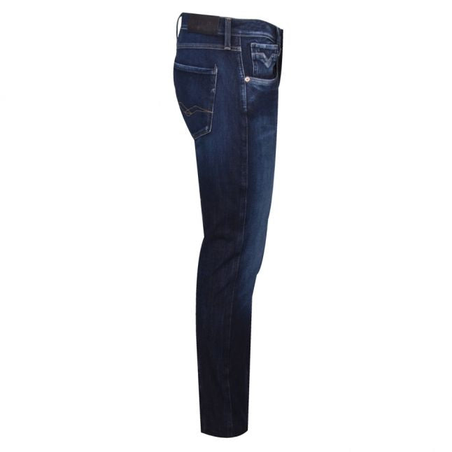 Mens Blue Anbass Hyperflex+ Slim Fit Jeans