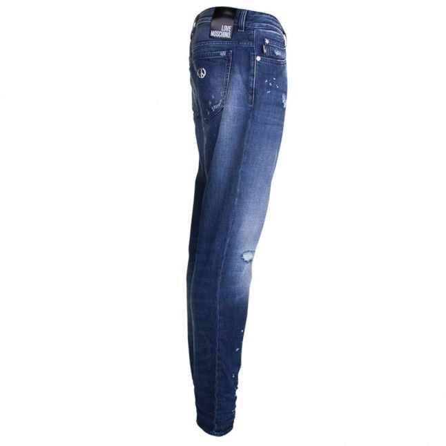 Mens Blue Wash Slim Fit Jeans