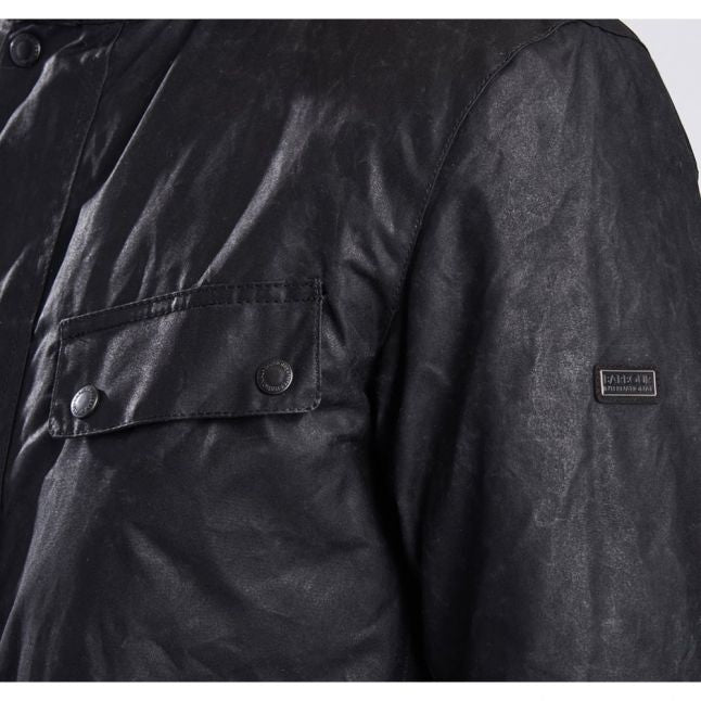 Mens Black Winter Duke Waxed Jacket