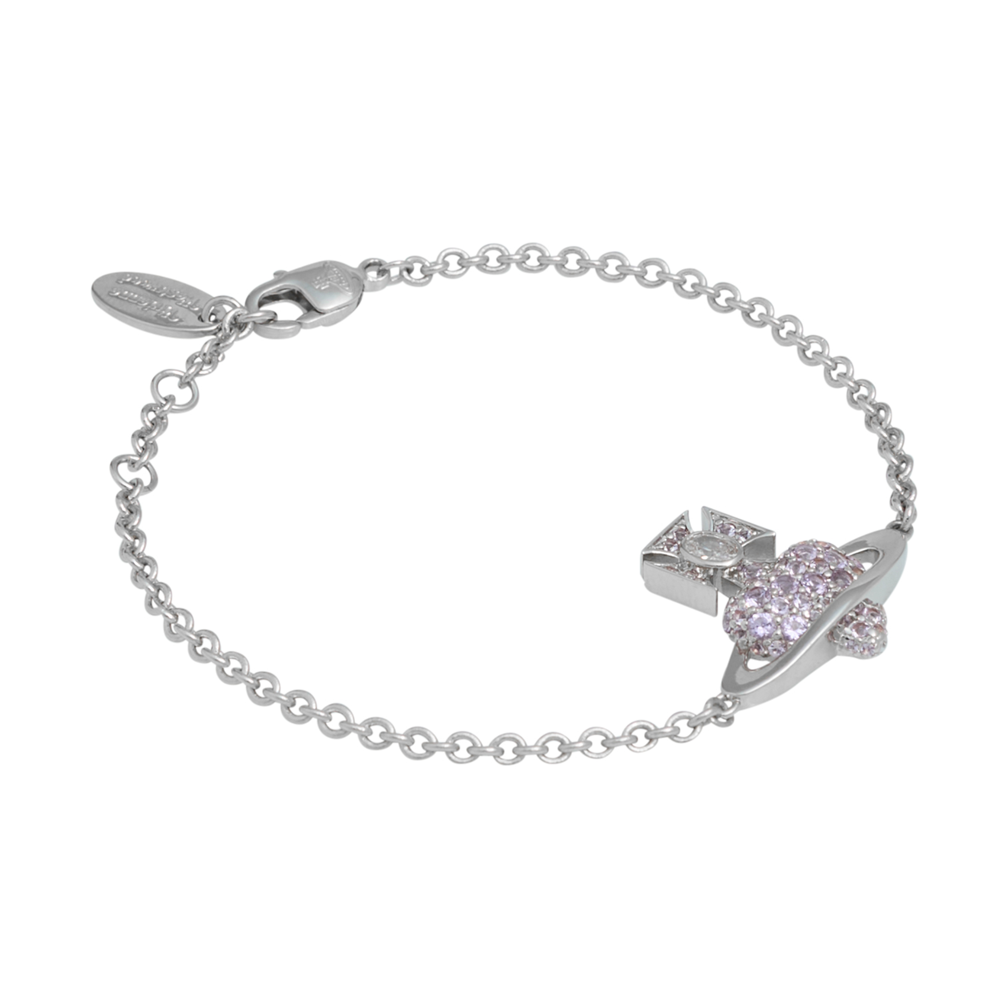 Vivienne Westwood Platinum/Lilac Agnatha Bracelet