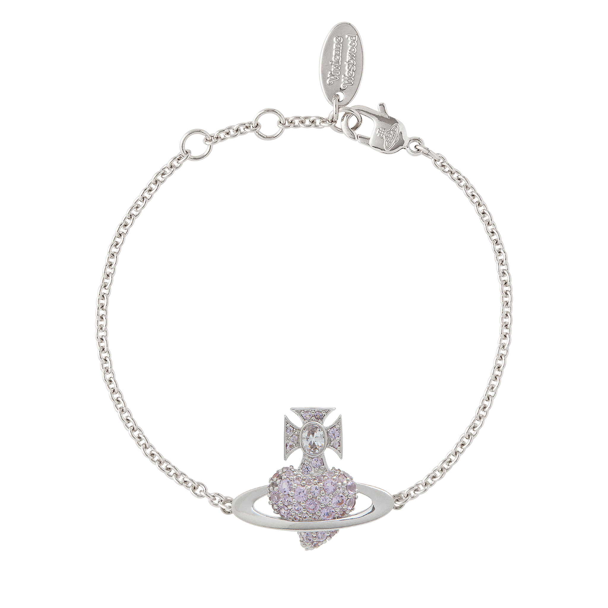 Vivienne Westwood Platinum/Lilac Agnatha Bracelet