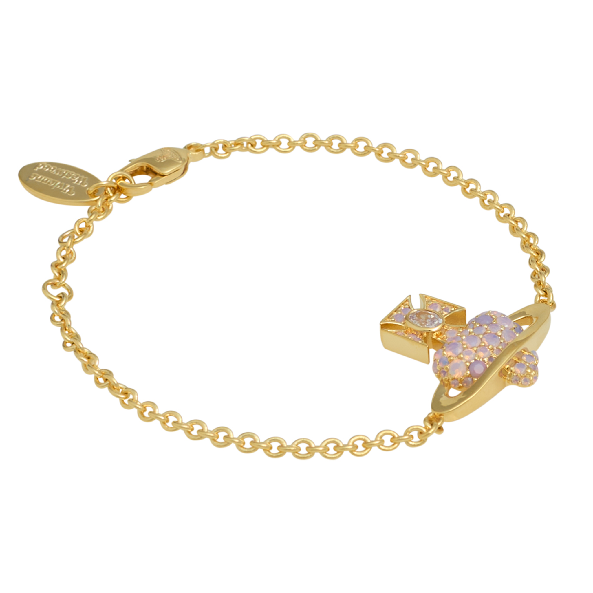 Vivienne Westwood Gold/Milky Pink Agnatha Bracelet