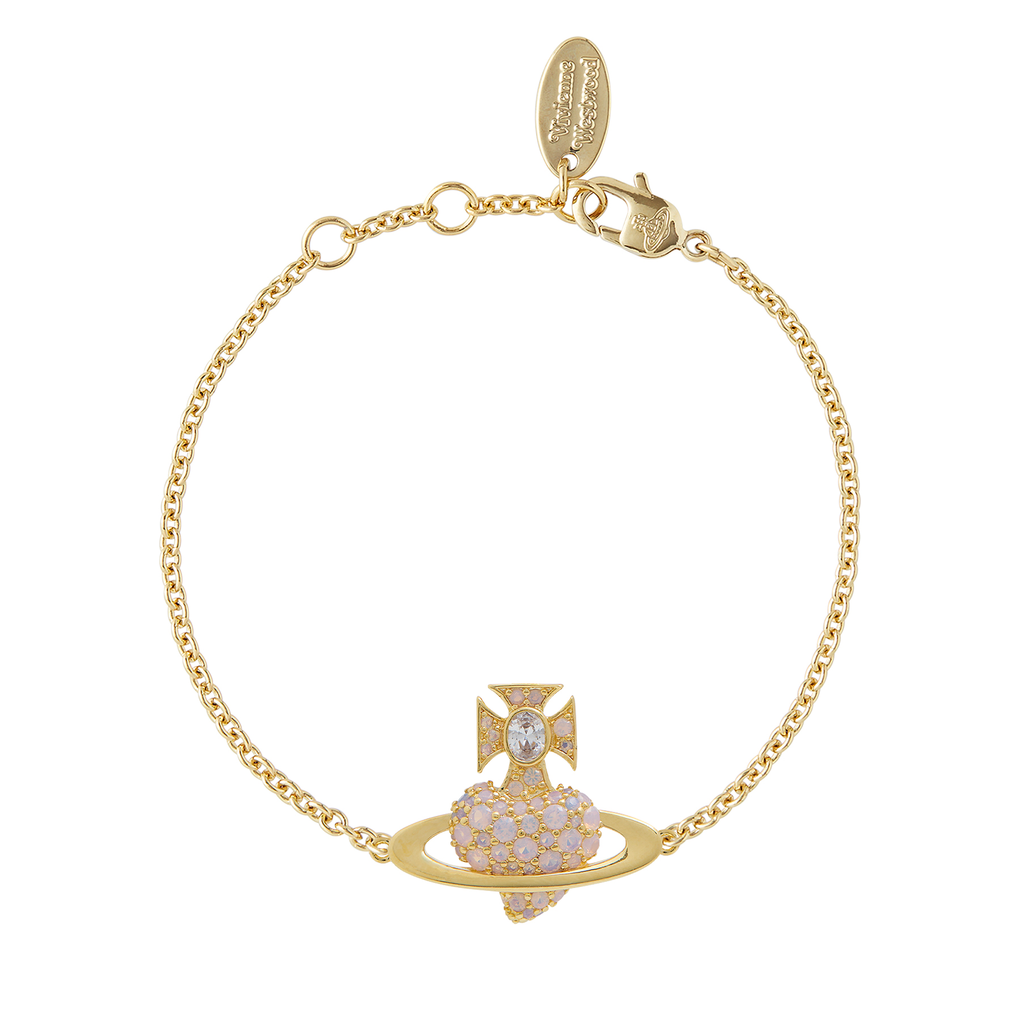 Vivienne Westwood Gold/Milky Pink Agnatha Bracelet