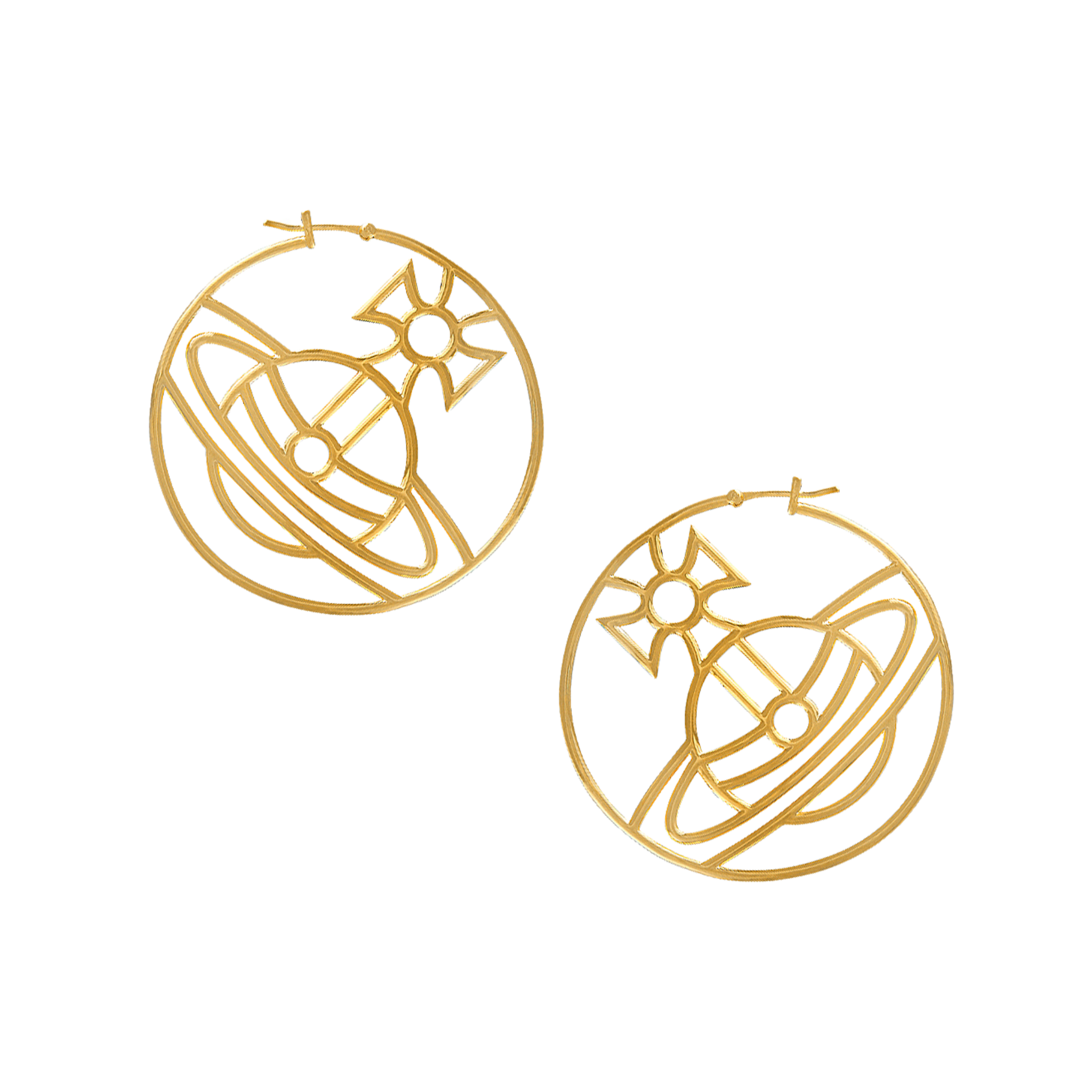 Vivienne Westwood Gold Alina Hoop Earrings