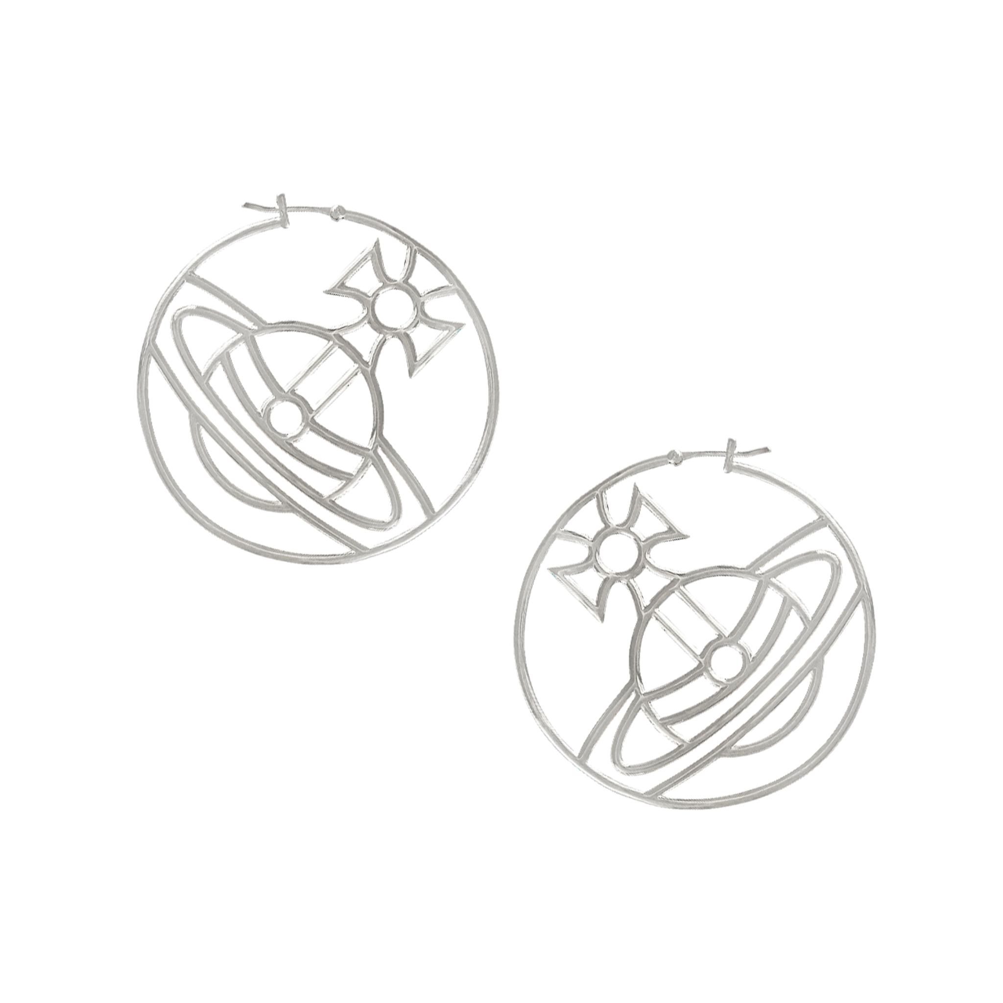 Vivienne Westwood Platinum Alina Hoop Earrings