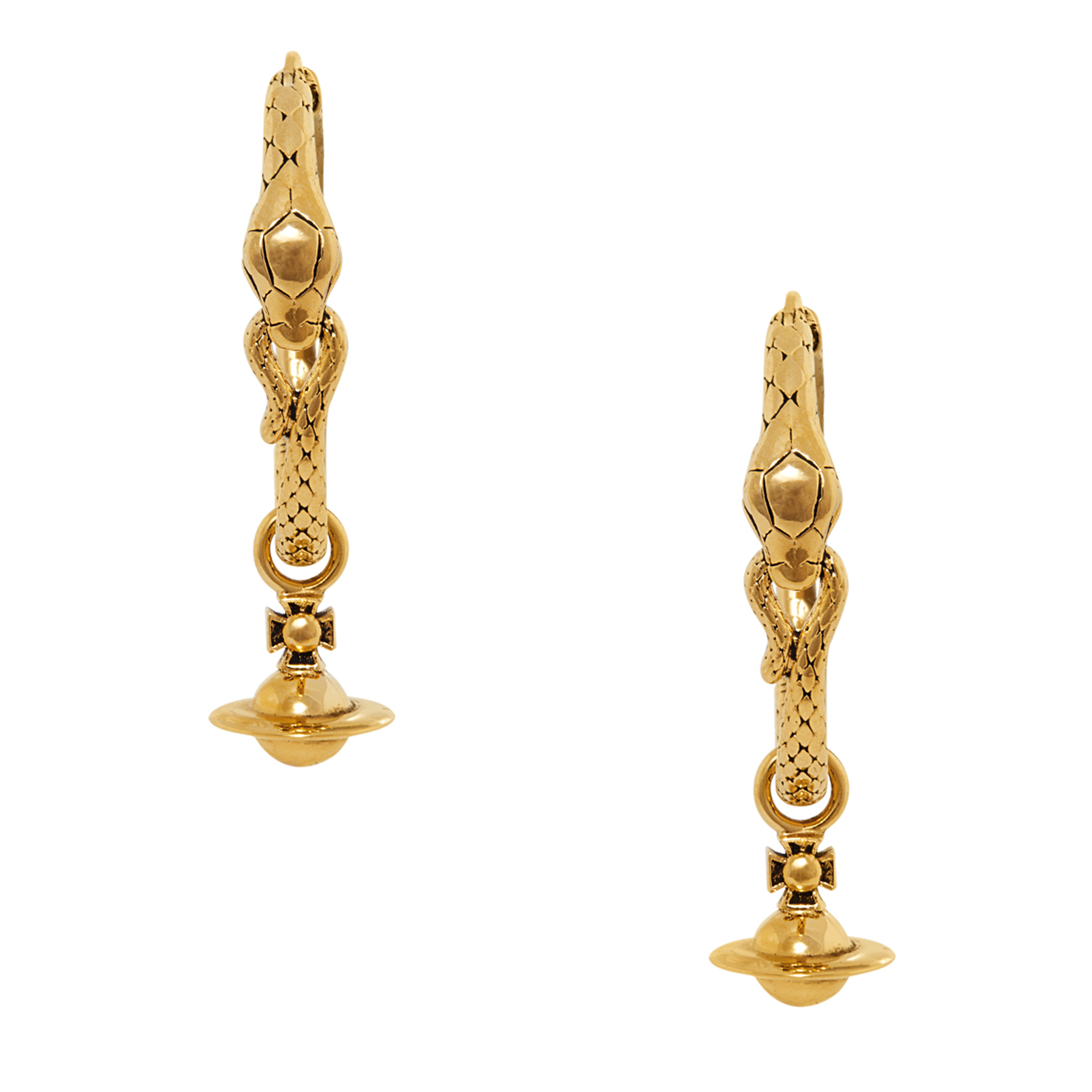 Vivienne Westwood Antique Gold Albane Hoop Earrings