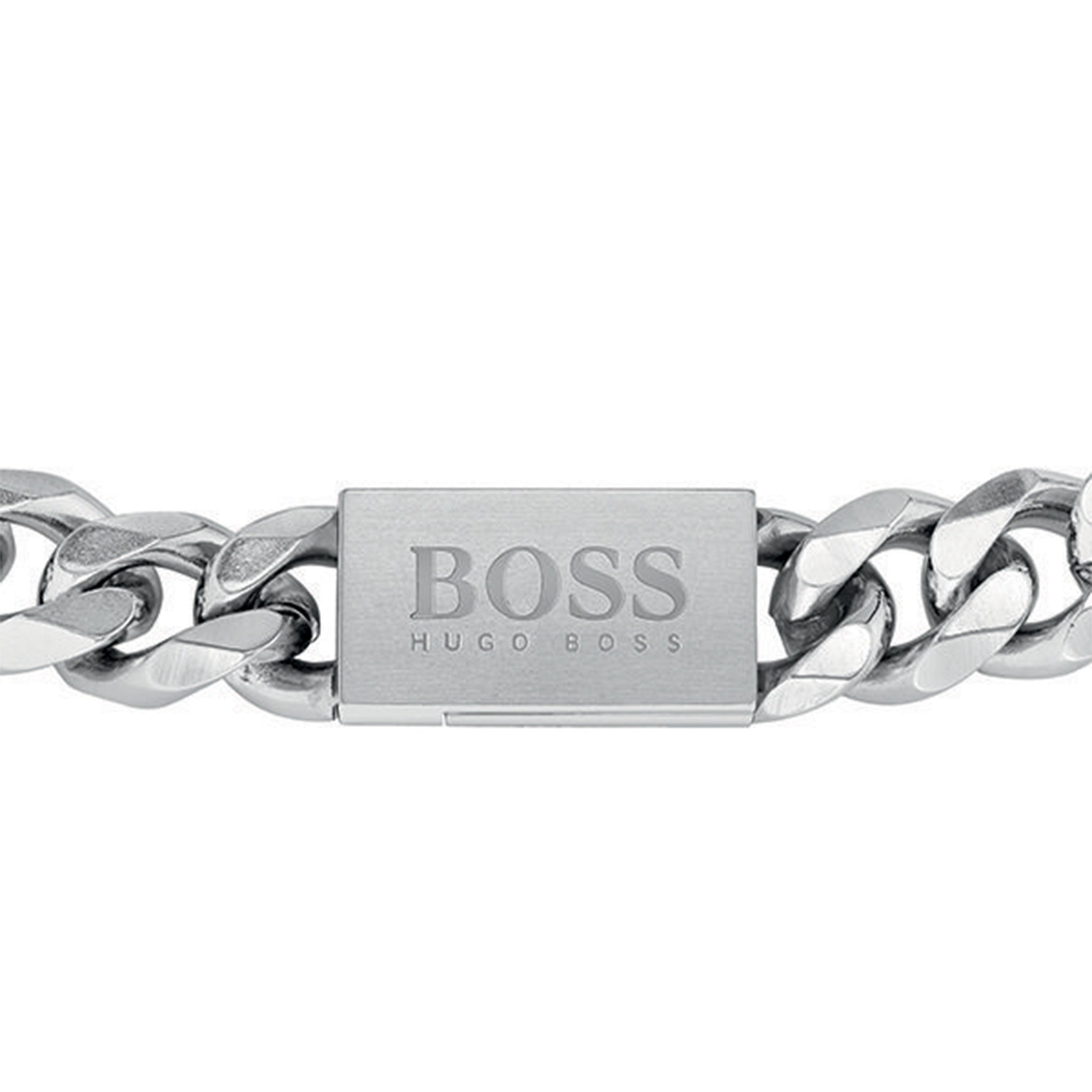 Mens BOSS Silver Chain Link Bracelet