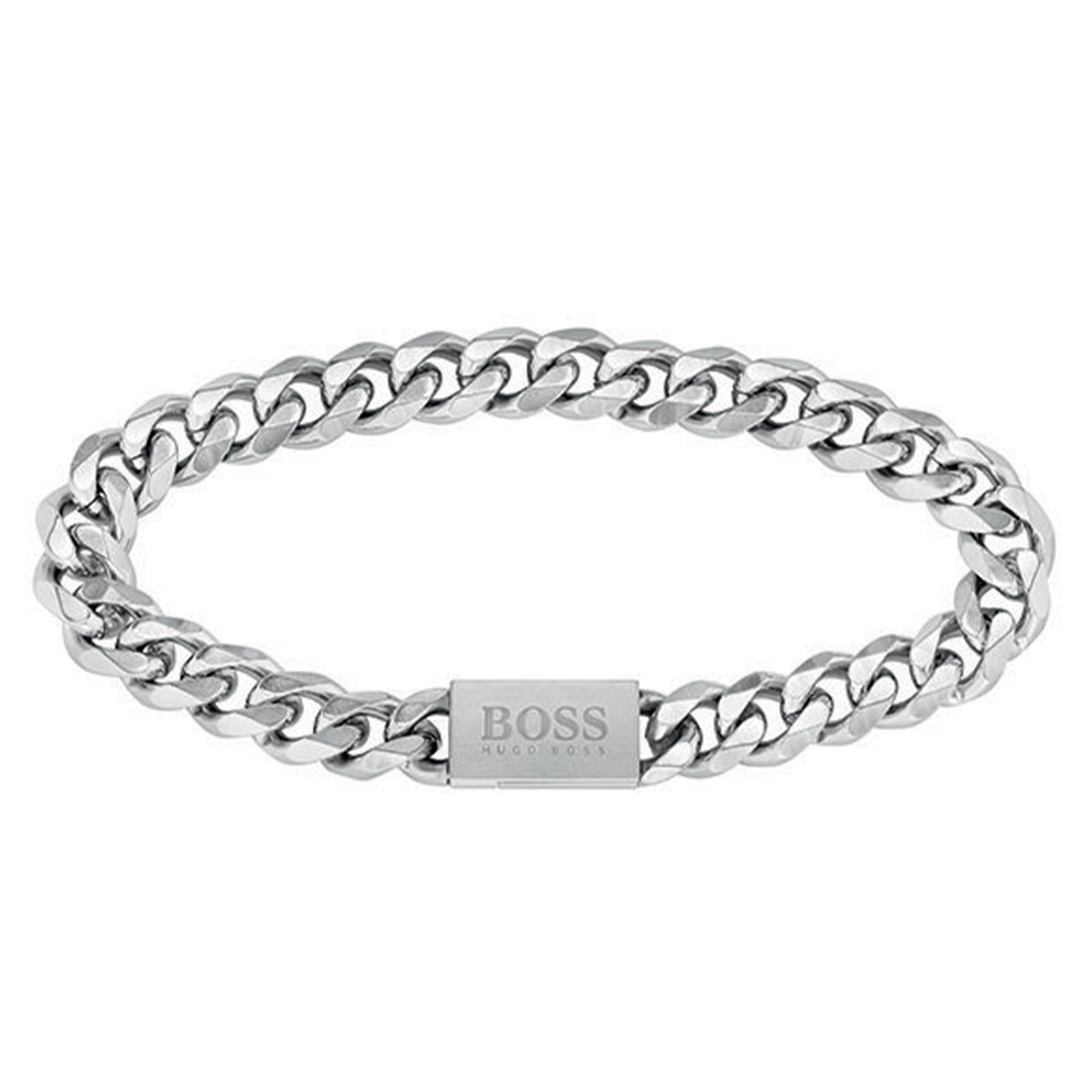 Mens BOSS Silver Chain Link Bracelet