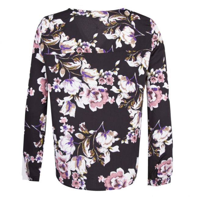 Womens Black Vilienna Floral Blouse