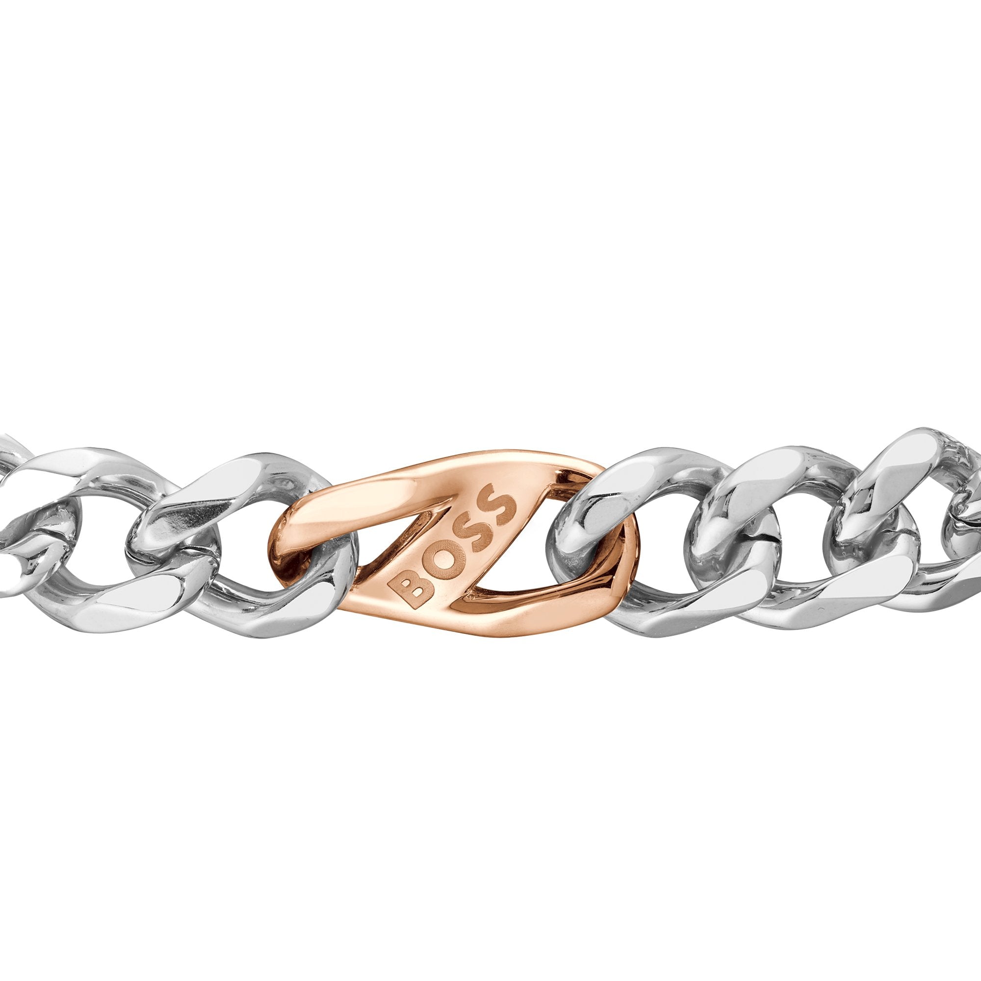 Mens BOSS Silver Rian Chain Bracelet