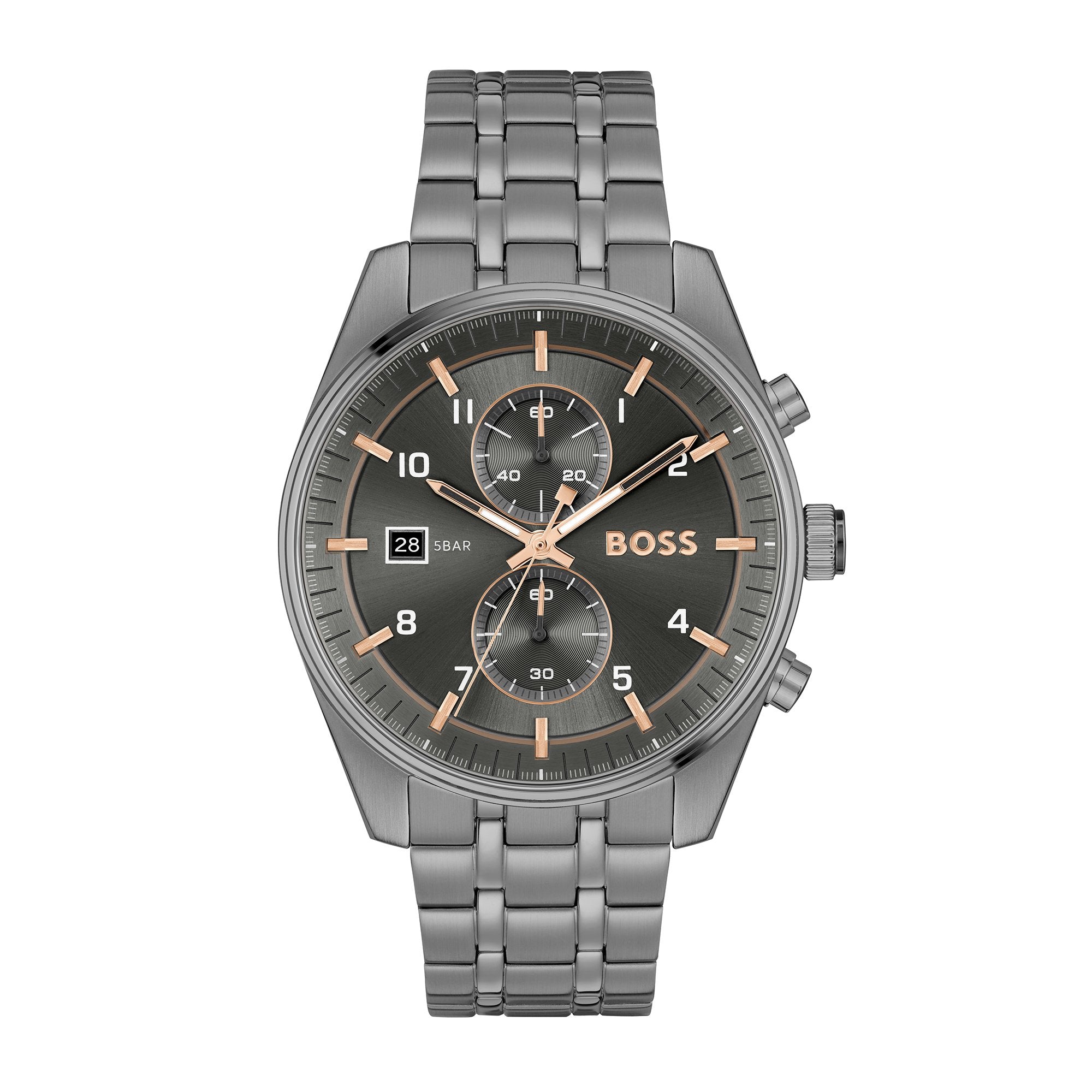 Mens BOSS Grey Skytraveller Bracelet Watch