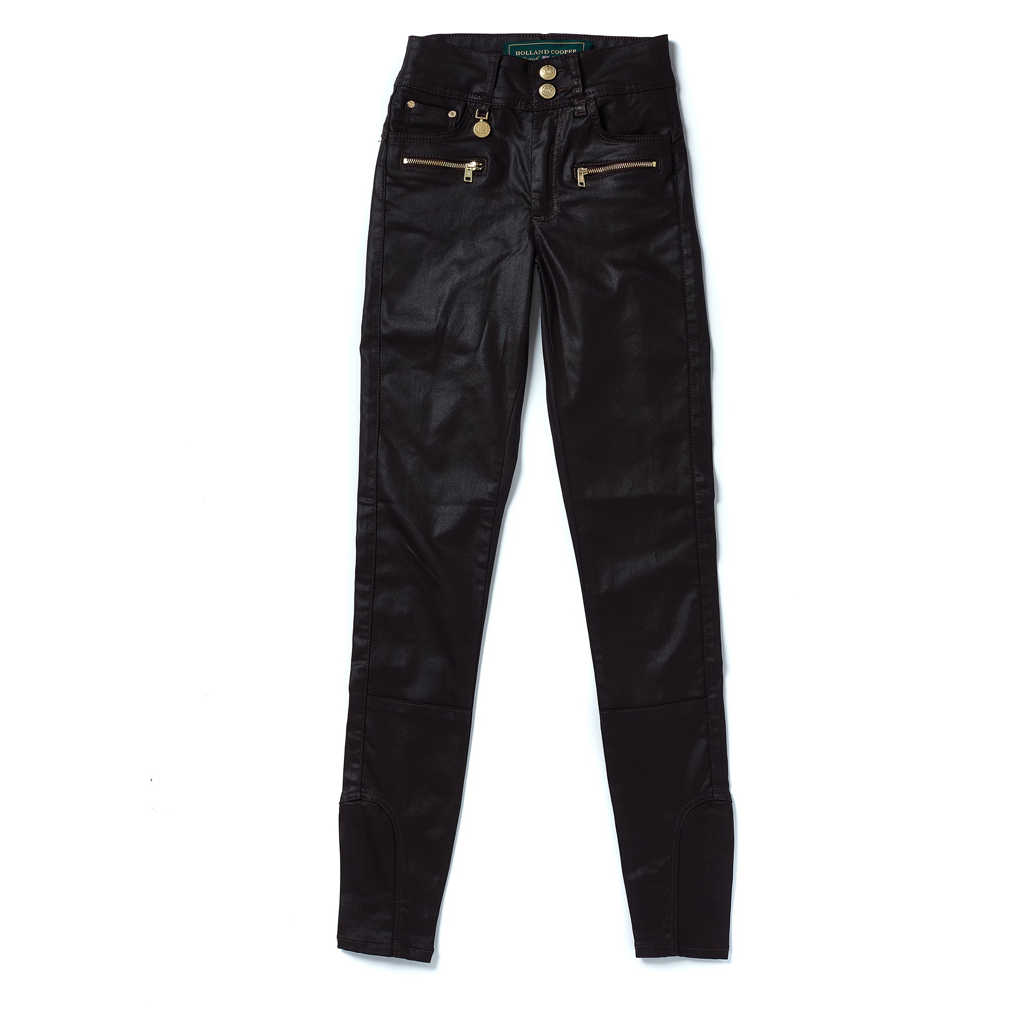 Womens	Holland Cooper Black Coated Jodhpur Jeans