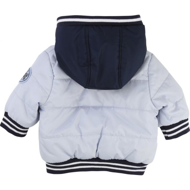 Baby Blue Hooded Puffer Jacket