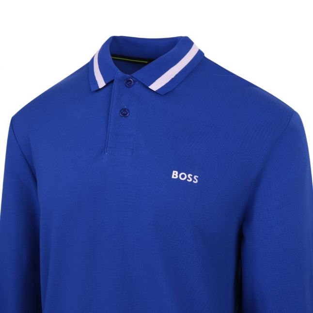 Mens Medium Blue Piol L/s Polo Shirt