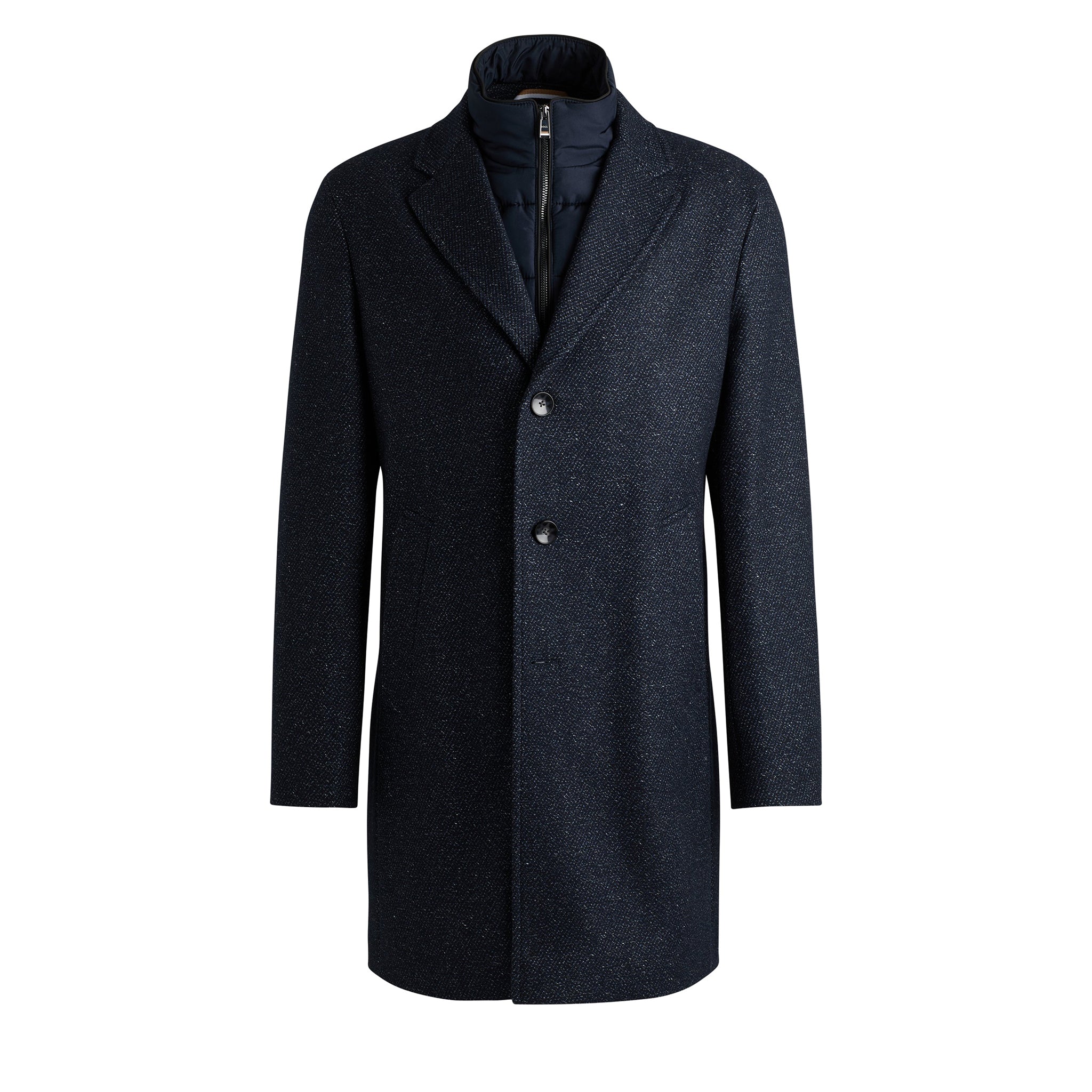 Mens BOSS Dark Blue H-Hyde-Bib-234 Coat