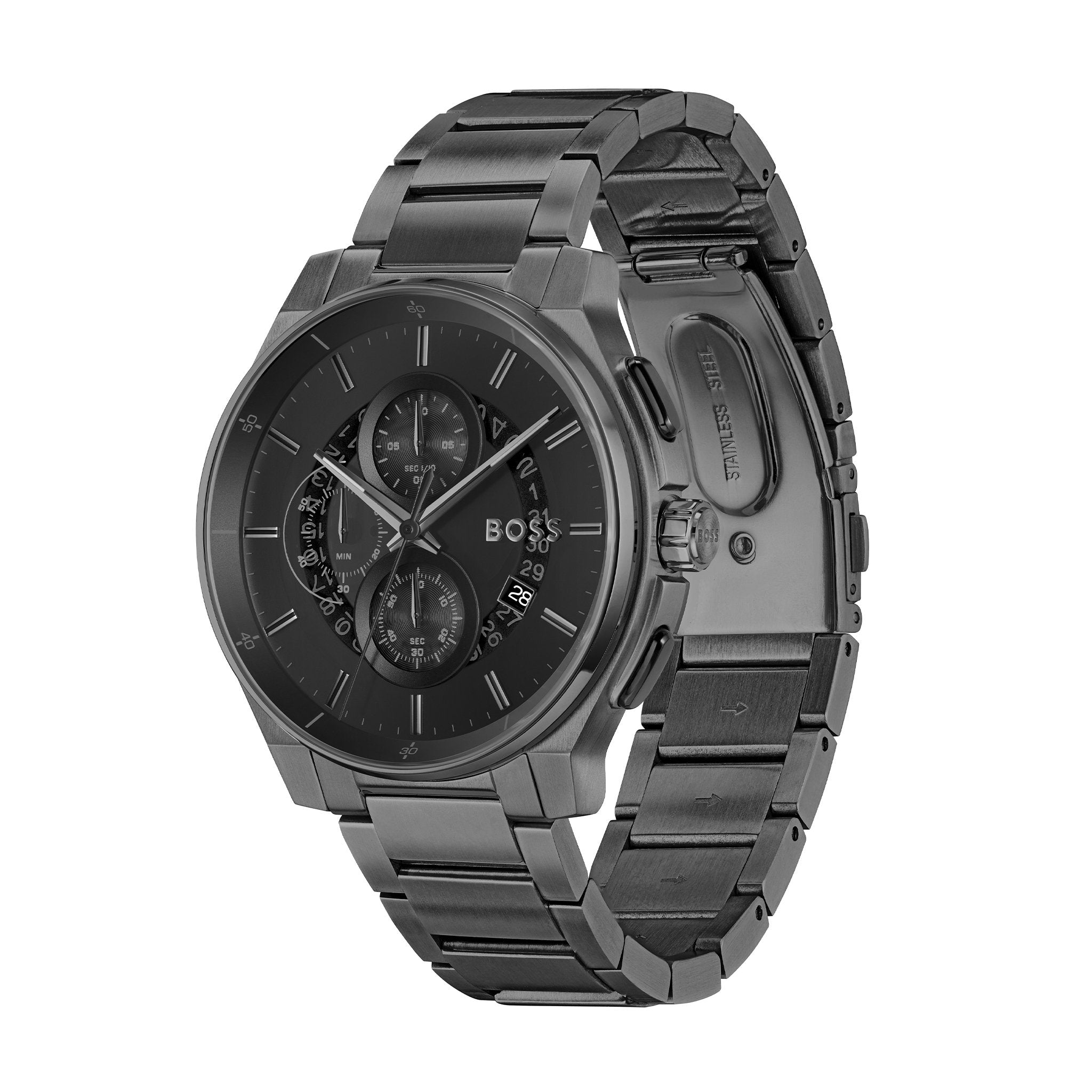 Mens BOSS Black Ionic Peak 2.0 Chronograph Watch