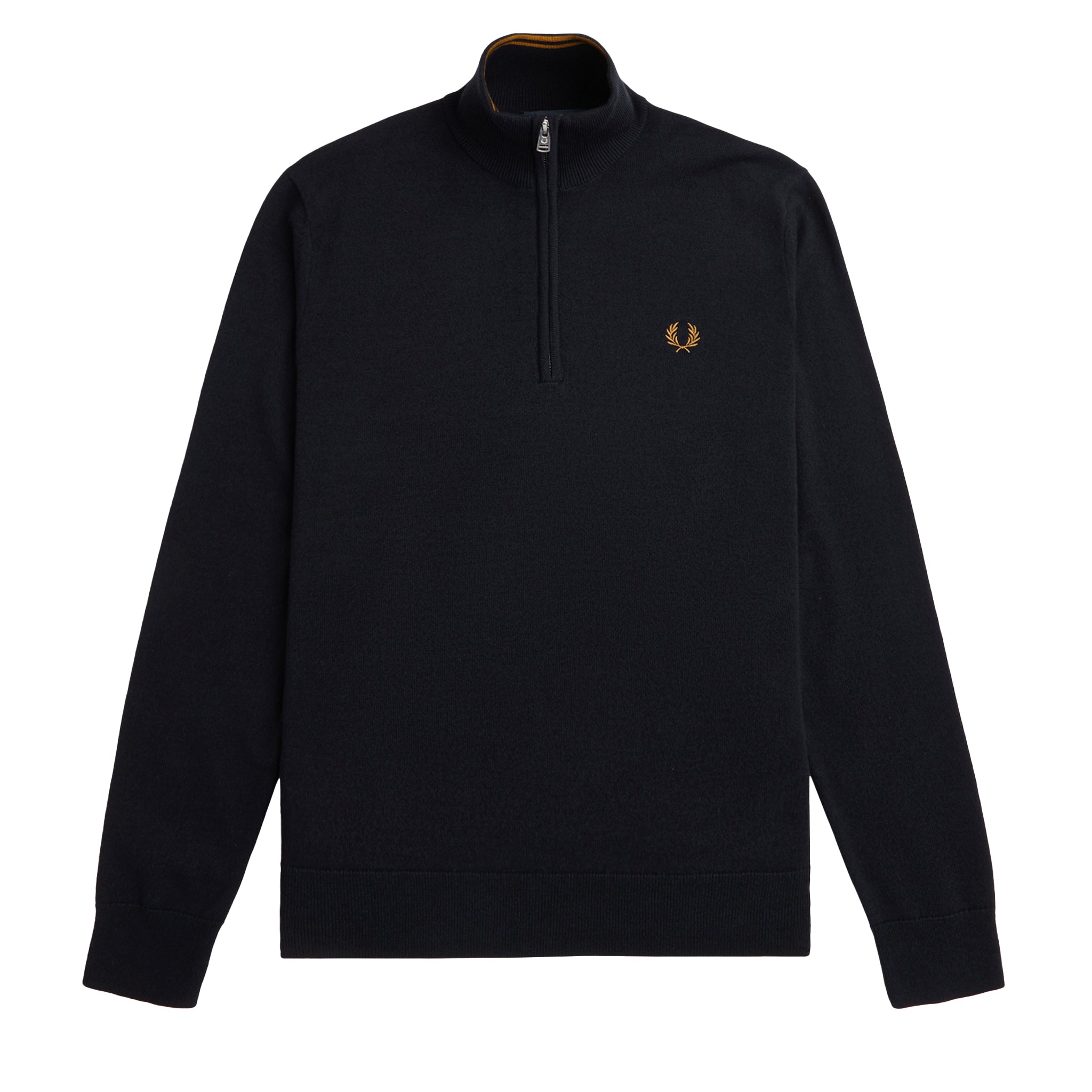 Mens Fred Perry Navy Classic 1/2 Zip Knit