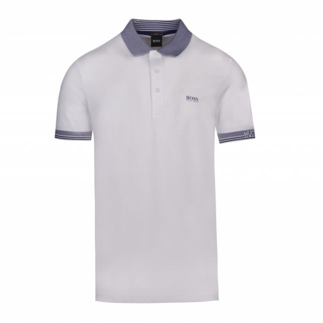 Athleisure Mens White Paule Slim Fit S/s Polo Shirt