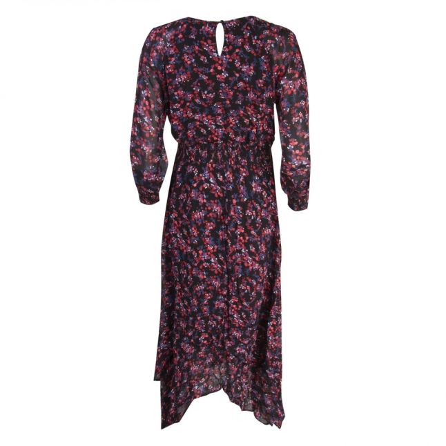 Womens Black Vinadeen Floral Midi Dress